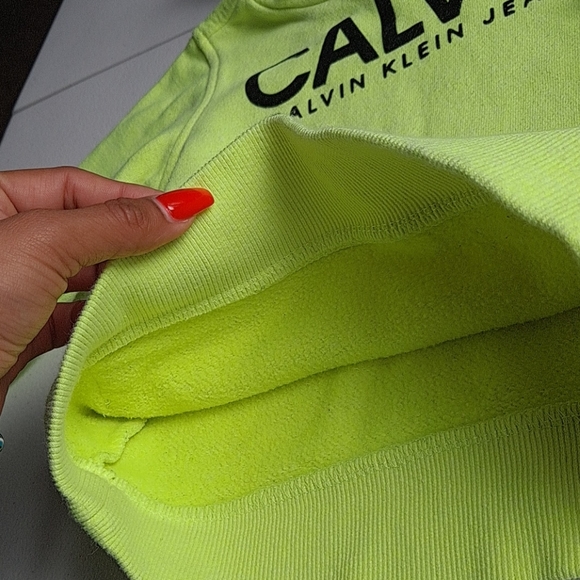 Boys Yellow Calvin Klein Hoodie - Picture 4 of 6